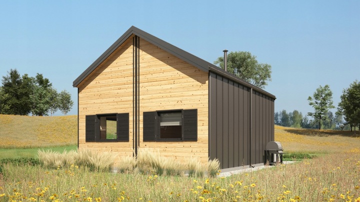 Dřevěný celoroční / rekreační domek 5 m x 7 m (35 m2) Dřevěný celoroční / rekreační domek 5 m x 7 m (35 m2)