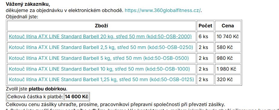 Litinové kotouče ATX 50 mm, 157,5 kg + olympijská osa – fotografie 3