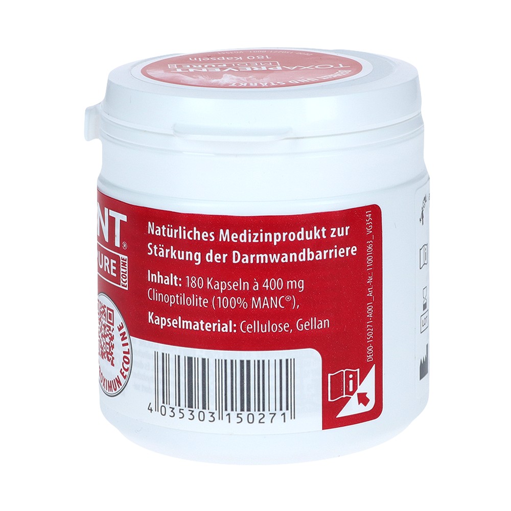 TOXAPREVENT Medi Pure 180 kapseln 100% natur k detoxikaci spodní části trávicího traktu – fotografie 2